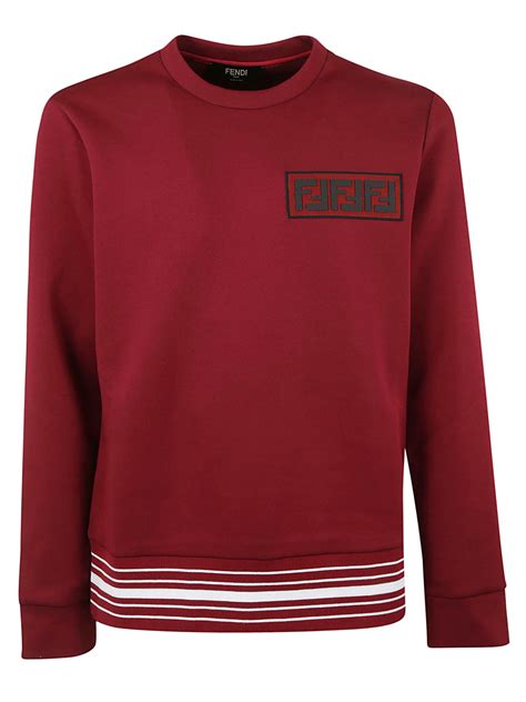 red fendi sweatshirt|fendi sweatshirt for women.